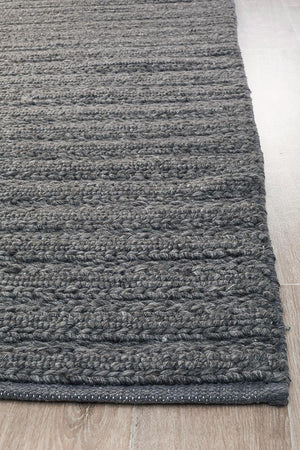 Harvest Charcoal Rug - Floorsome - MODERN