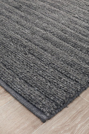 Harvest Charcoal Rug - Floorsome - MODERN