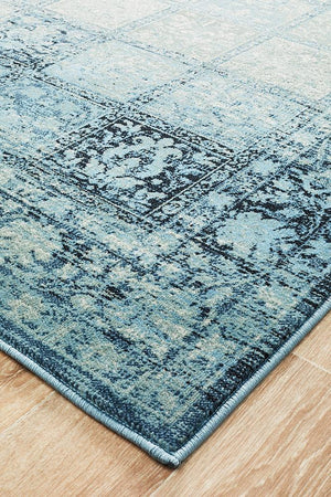 Heritage Paradise Rug Navy - Floorsome - Modern