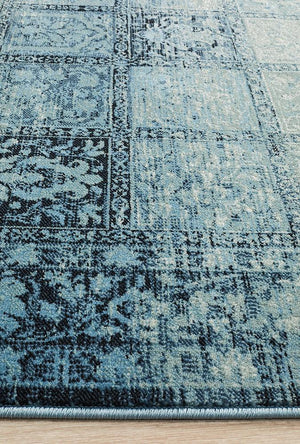 Heritage Paradise Rug Navy - Floorsome - Modern