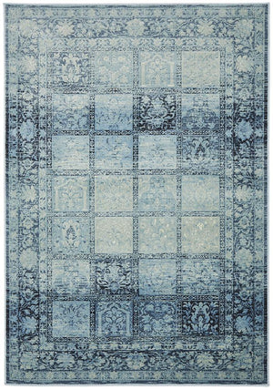 Heritage Paradise Rug Navy - Floorsome - Modern