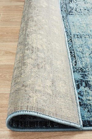 Heritage Paradise Rug Navy - Floorsome - Modern