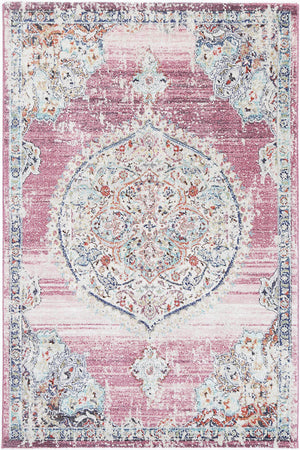 Hollow Medalion Transitional Blush Rug - Floorsome - Rug