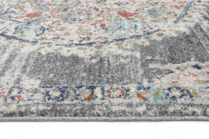 Hollow Medalion Transitional Grey Rug - Floorsome - Rug