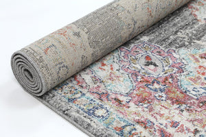 Hollow Medalion Transitional Grey Rug - Floorsome - Rug