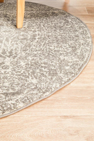 Homage Grey Transitional Round Rug - Floorsome - Modern