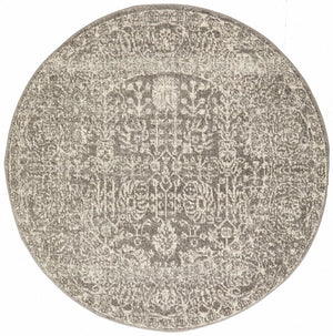 Homage Grey Transitional Round Rug - Floorsome - Modern