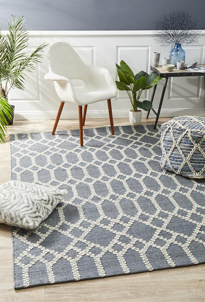 Hudson 805 Blue Recycled Rug