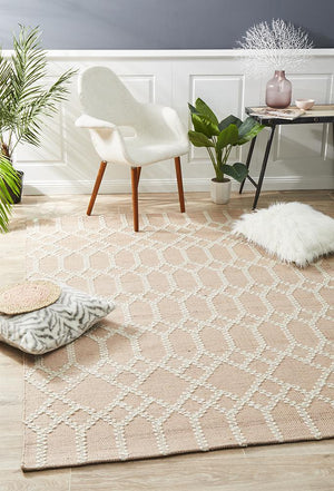 Hudson 805 Nude Recycled Rug - Floorsome - Modern