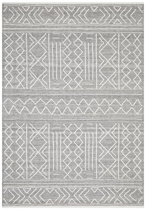 Hudson 807 Grey Wool Rug - Floorsome - Modern