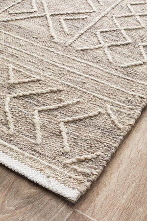 Hudson 807 Natural Wool Rug - Floorsome - Modern