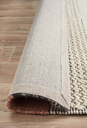 Hudson 809 Peach Wool Rug - Floorsome - Modern