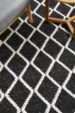 Huxley Black Rug - Floorsome - HUXLEY COLLECTION