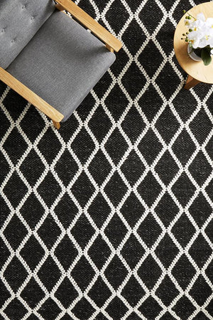 Huxley Black Rug - Floorsome - HUXLEY COLLECTION