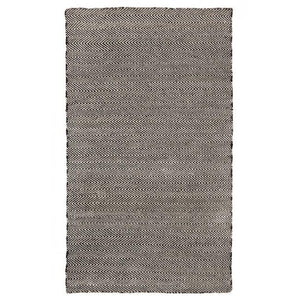 Indoor Outdoor Recycled Plastic PET Polypropylene Rug Herringbone Black - Floorsome - Indoor/Outdoor Rugs