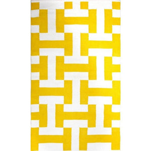 Indoor Recycled Cotton Rug - Canal Yellow - Floorsome - Recycled Cotton Rugs