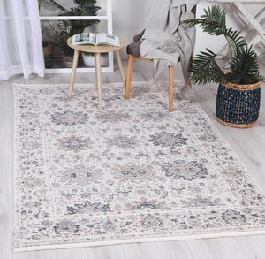 Istanbul Modern Aylin Cream Blue Rug - Floorsome - Modern