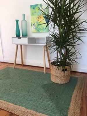 Jute Rug - Phoenix Sea Green - Floorsome - Jute Rugs