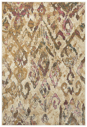 Kaitlin Soft Pink and Beige Rug - Floorsome - Modern