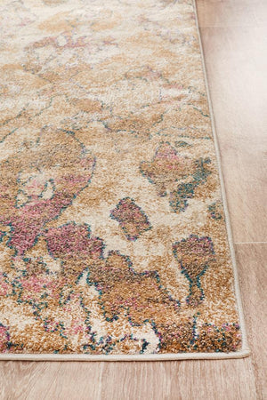 Kaitlin Soft Pink and Beige Rug - Floorsome - Modern