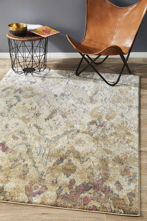 Kaitlin Soft Pink and Beige Rug - Floorsome - Modern