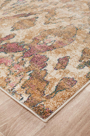 Kaitlin Soft Pink and Beige Rug - Floorsome - Modern