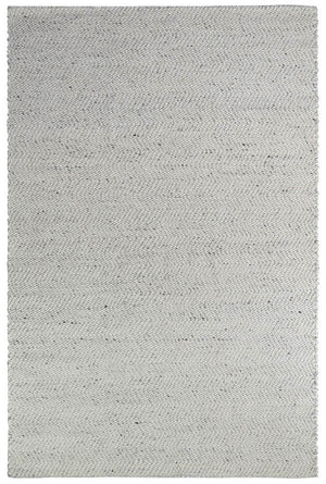 Kalvin Wool Silver Ivory Rug - Floorsome - FLATWEAVE