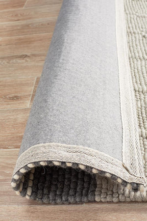 Karlsson Wool Hatch Textured Rug - Floorsome - Modern