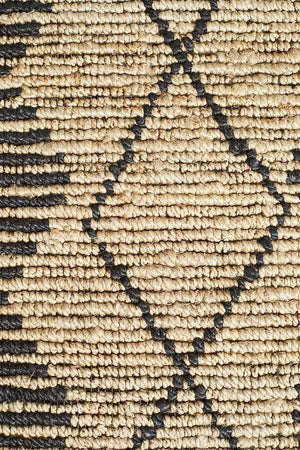 Kasa Hand Woven Tribal Jute Rug - Floorsome - Natural