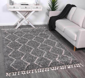 Kasbah Levi Fleck Tribal Grey Rug - Floorsome - Morrocan