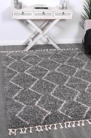 Kasbah Levi Fleck Tribal Grey Rug - Floorsome - Morrocan