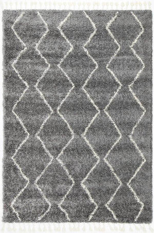 Kasbah Levi Tribal Grey Rug - Floorsome - Modern