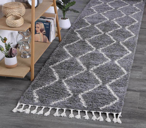 Kasbah Levi Tribal Grey Rug - Floorsome - Modern