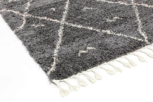 Kasbah Mizzie Tribal Grey Cream Rug - Floorsome - Morrocan