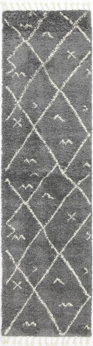 Kasbah Mizzie Tribal Grey Cream Rug - Floorsome - Morrocan