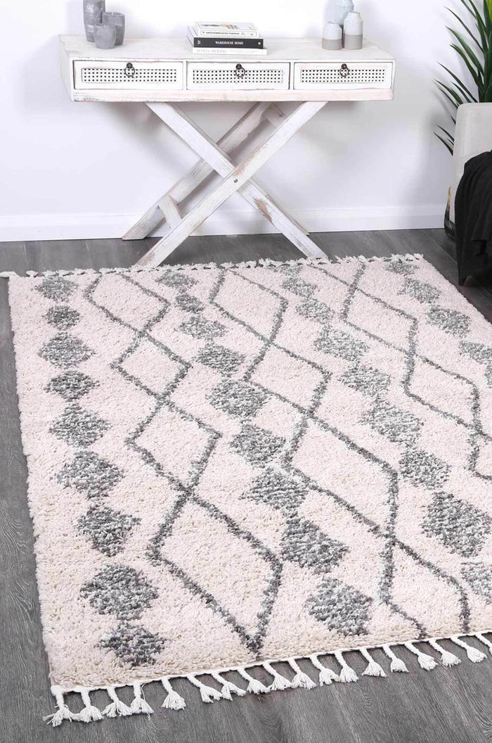 Kasbah Zara Tribal Cream Grey Rug