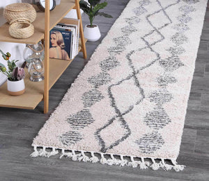 Kasbah Zara Tribal Cream Grey Rug - Floorsome - Morrocan