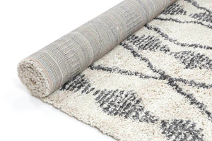 Kasbah Zara Tribal Cream Grey Rug - Floorsome - Morrocan