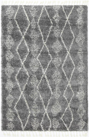 Kasbah Zara Tribal Grey Cream Rug - Floorsome - Morrocan