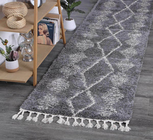 Kasbah Zara Tribal Grey Cream Rug - Floorsome - Morrocan