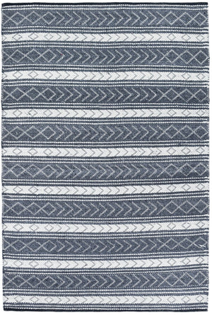 Kiana Flatweave Wool Charcoal Rug - Floorsome - FLATWEAVE