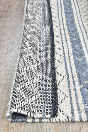 Kiana Flatweave Wool Grey Rug - Floorsome - FLATWEAVE