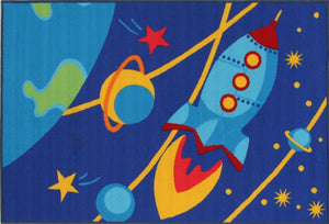 Kids Non Slip Outer Space Rug - Floorsome - Kids