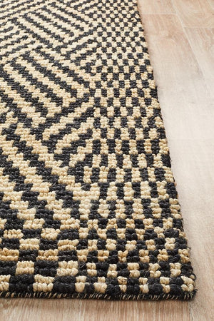 Kimi Hand Woven Tribal Jute Rug - Floorsome - Natural