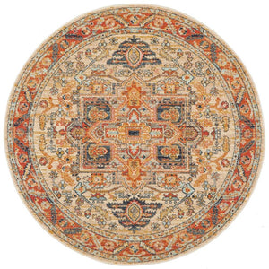 Legacy 850 Rust Round Rug - Floorsome - MODERN