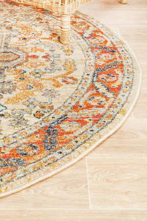 Legacy 850 Rust Round Rug - Floorsome - MODERN