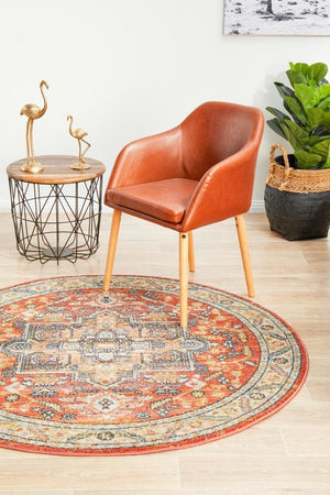 Legacy 850 Terracotta Round Rug - Floorsome - MODERN