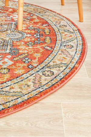 Legacy 850 Terracotta Round Rug - Floorsome - MODERN