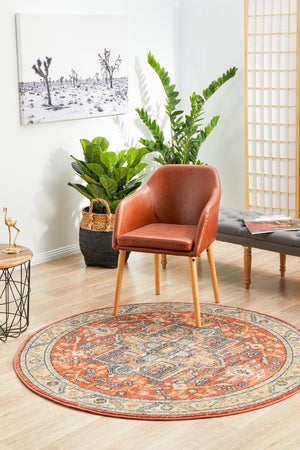 Legacy 850 Terracotta Round Rug - Floorsome - MODERN