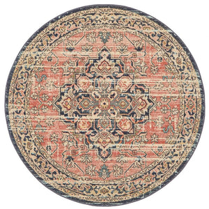 Legacy 851 Brick Round Rug - Floorsome - MODERN